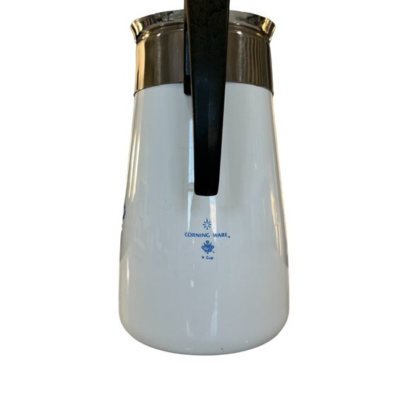 CorningWare 9 Cup Stove Top Percolator Cornflower Pattern Coffee Pot - Picture 4 of 15